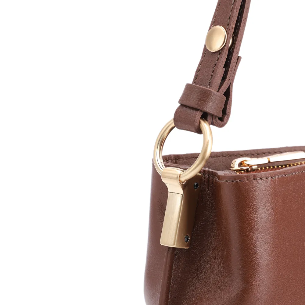 Bolsa Transversal Couro Marrom - imagem 7