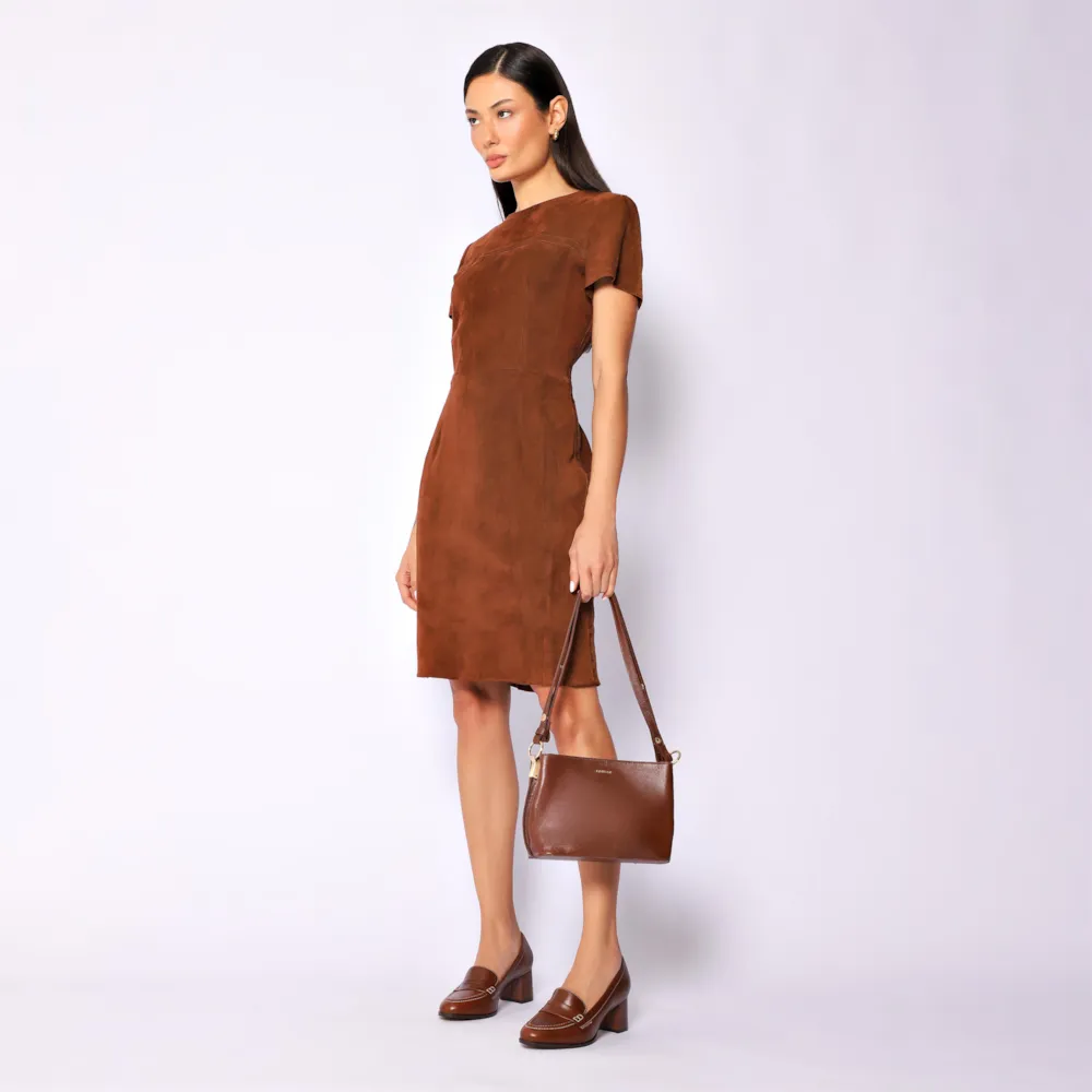 Bolsa Transversal Couro Marrom - imagem 8