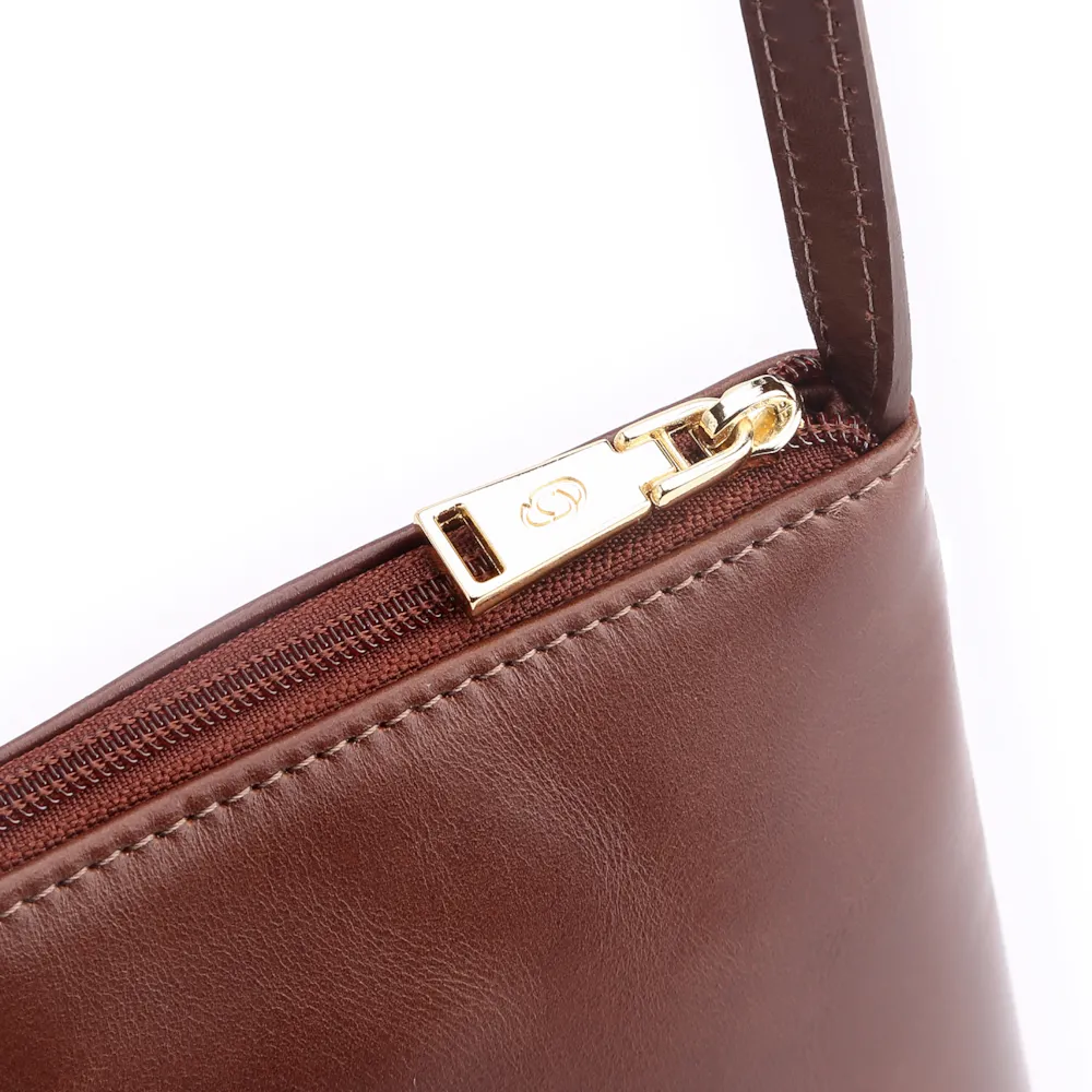 Bolsa Transversal Couro Marrom/Alt Tramado Marrom - imagem 5