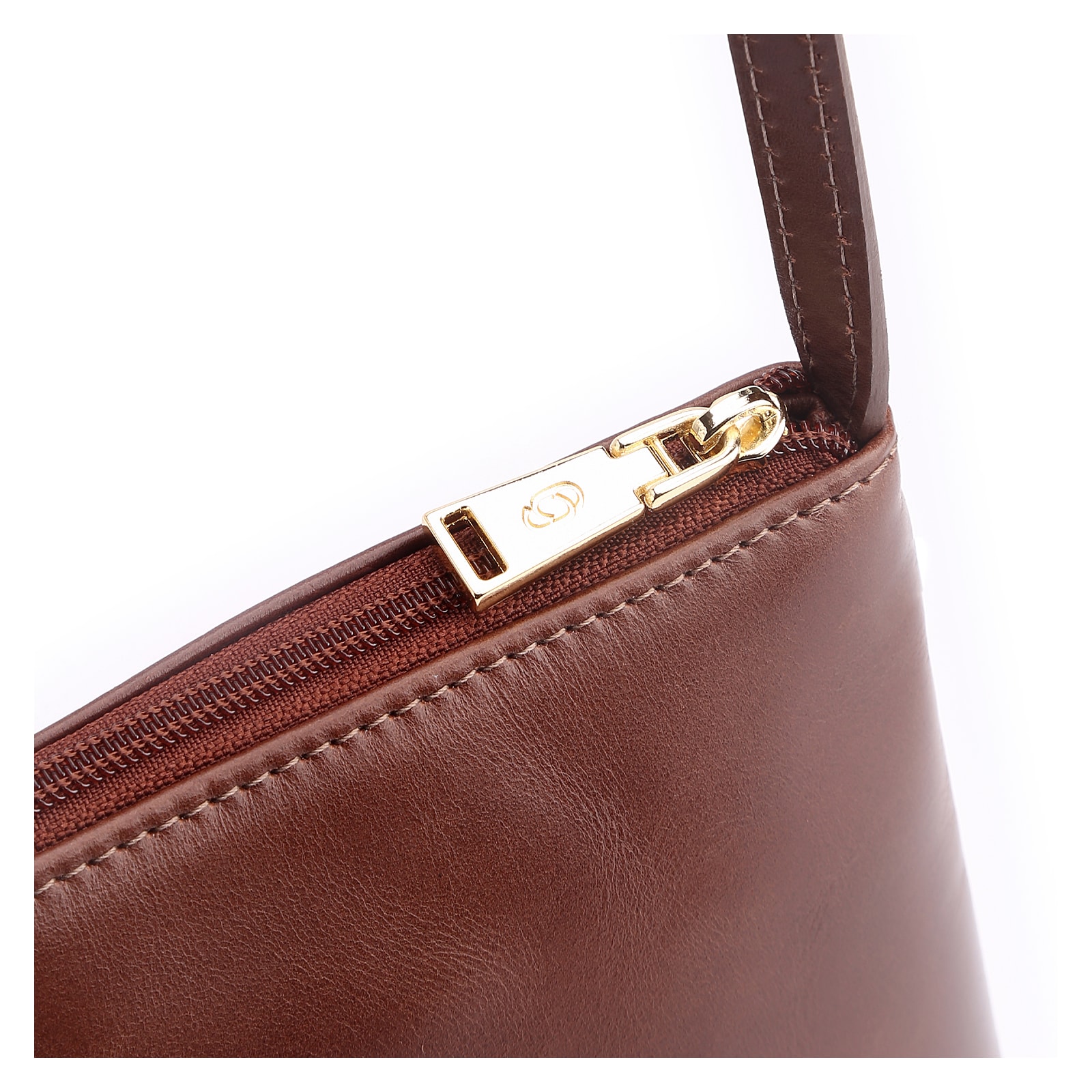Bolsa Transversal Couro Marrom/Alt Tramado Marrom