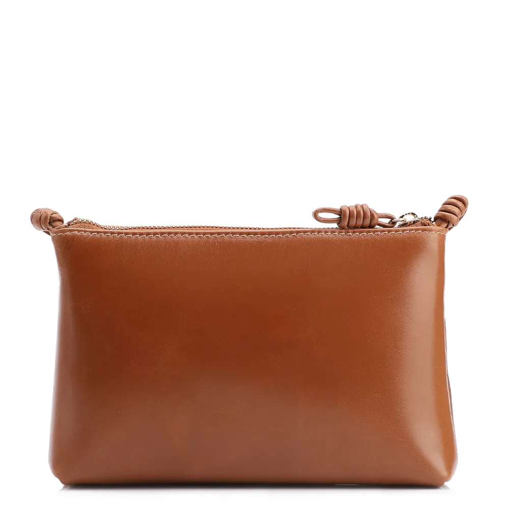 Bolsa Transversal Couro Marrom Claro - imagem 3