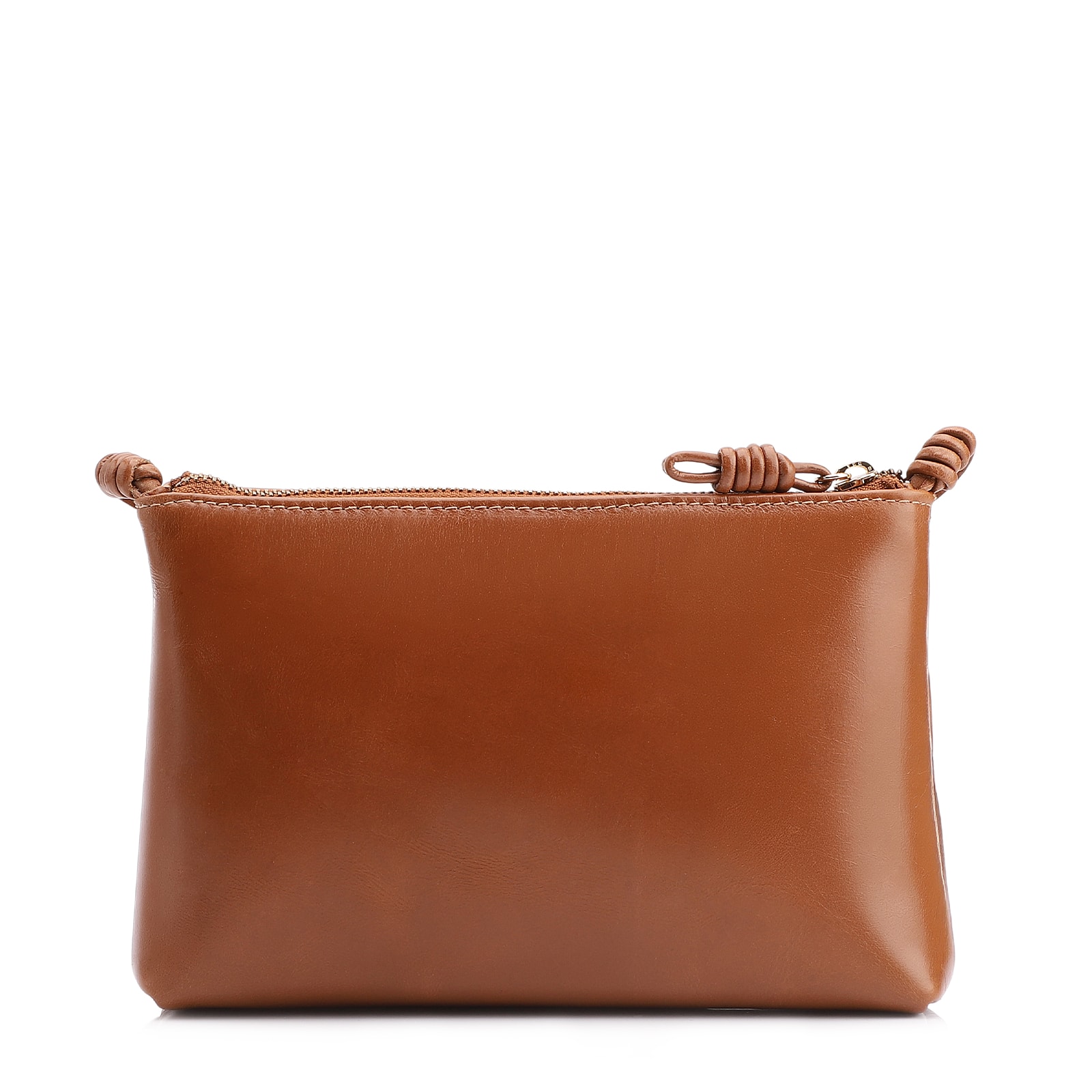 Bolsa Transversal Couro Marrom Claro