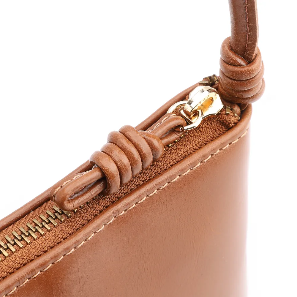 Bolsa Transversal Couro Marrom Claro - imagem 4