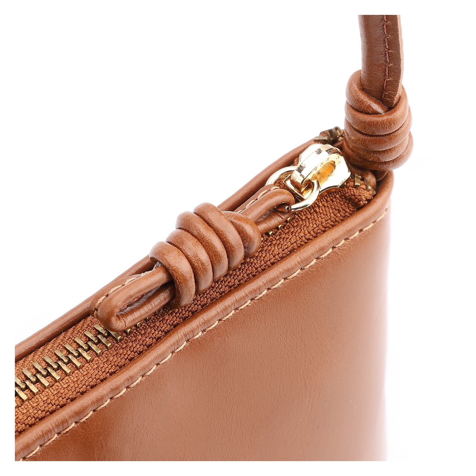 Bolsa Transversal Couro Marrom Claro