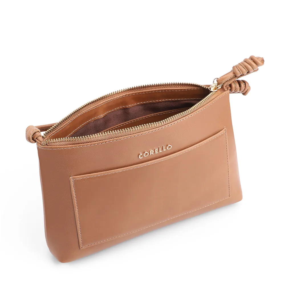 Bolsa Transversal Couro Marrom Claro - imagem 4