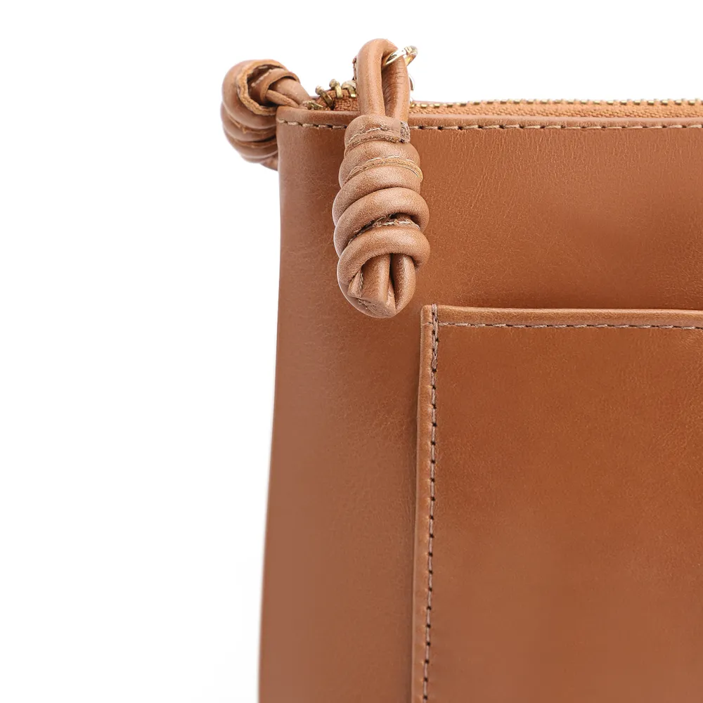 Bolsa Transversal Couro Marrom Claro - imagem 5