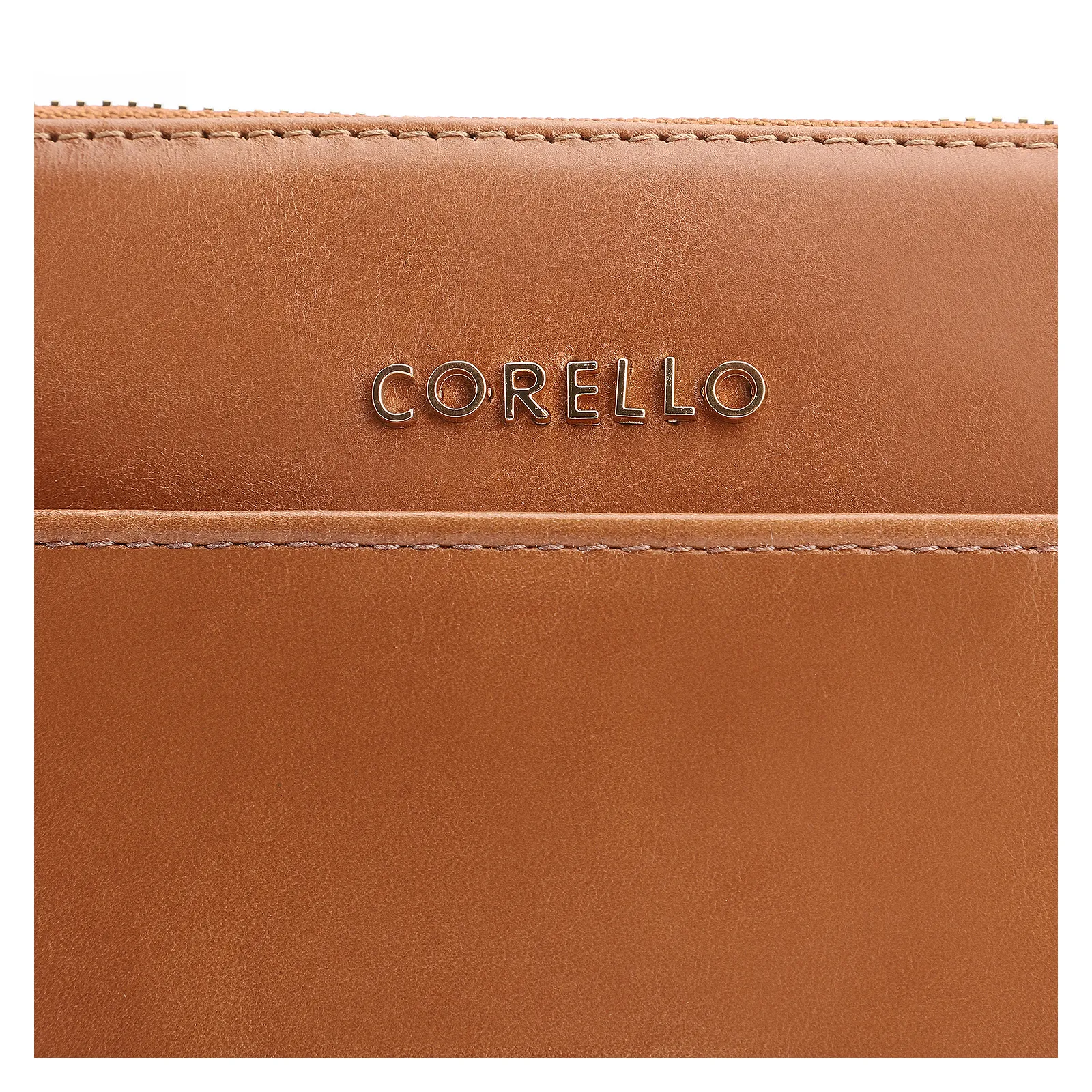 Bolsa Transversal Couro Marrom Claro