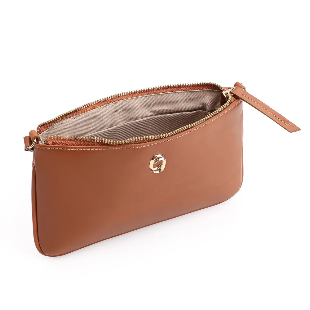 Bolsa Transversal Couro Marrom Claro - imagem 3