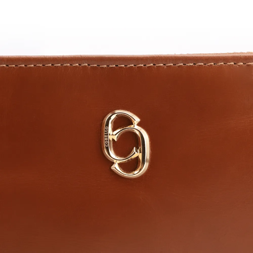 Bolsa Transversal Couro Marrom Claro - imagem 5