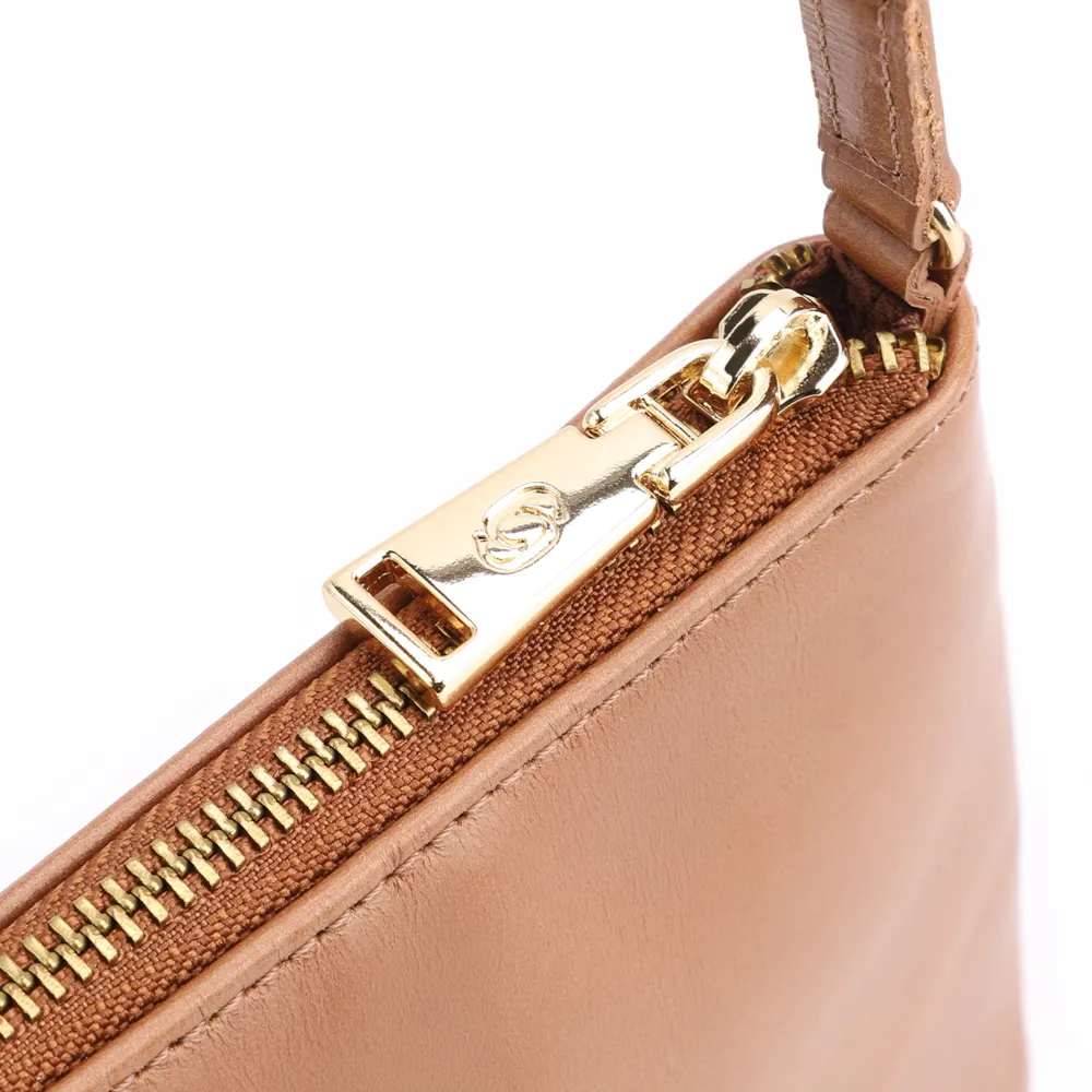 Bolsa Transversal Couro Marrom Claro - imagem 5