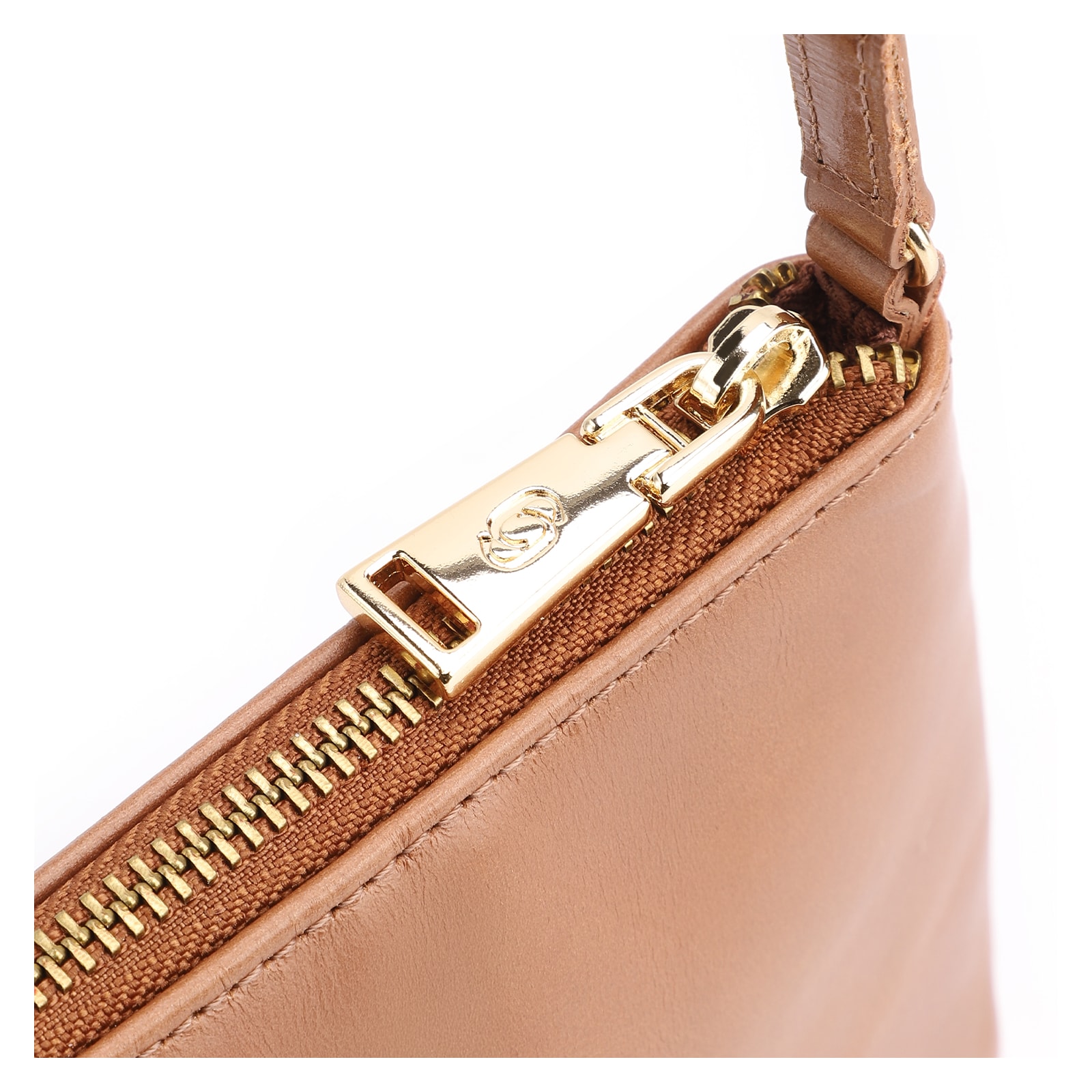 Bolsa Transversal Couro Marrom Claro