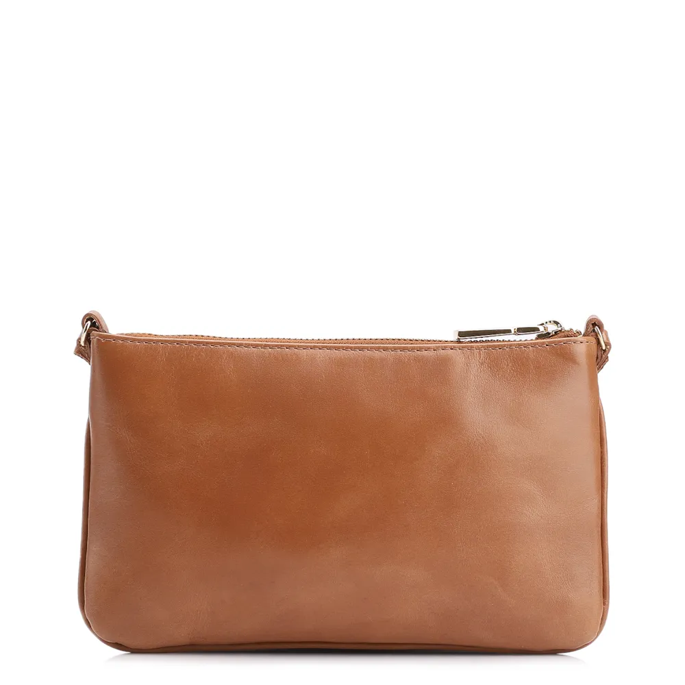 Bolsa Transversal Couro Marrom Claro - imagem 3