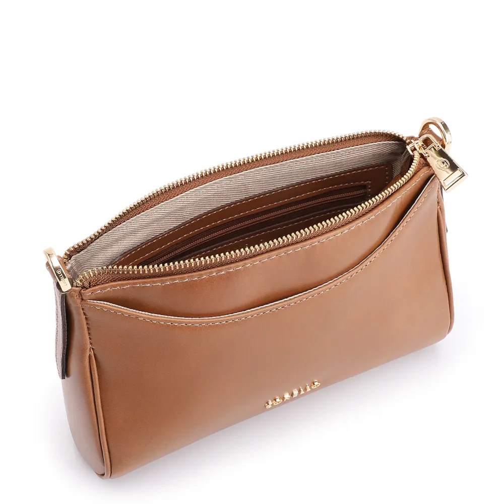 Bolsa Transversal Couro Marrom Claro - imagem 4