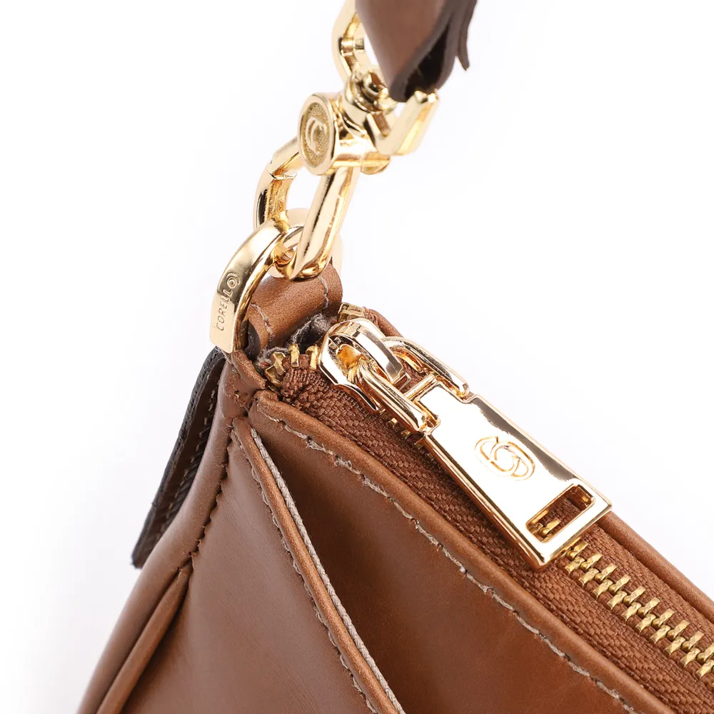 Bolsa Transversal Couro Marrom Claro - imagem 5