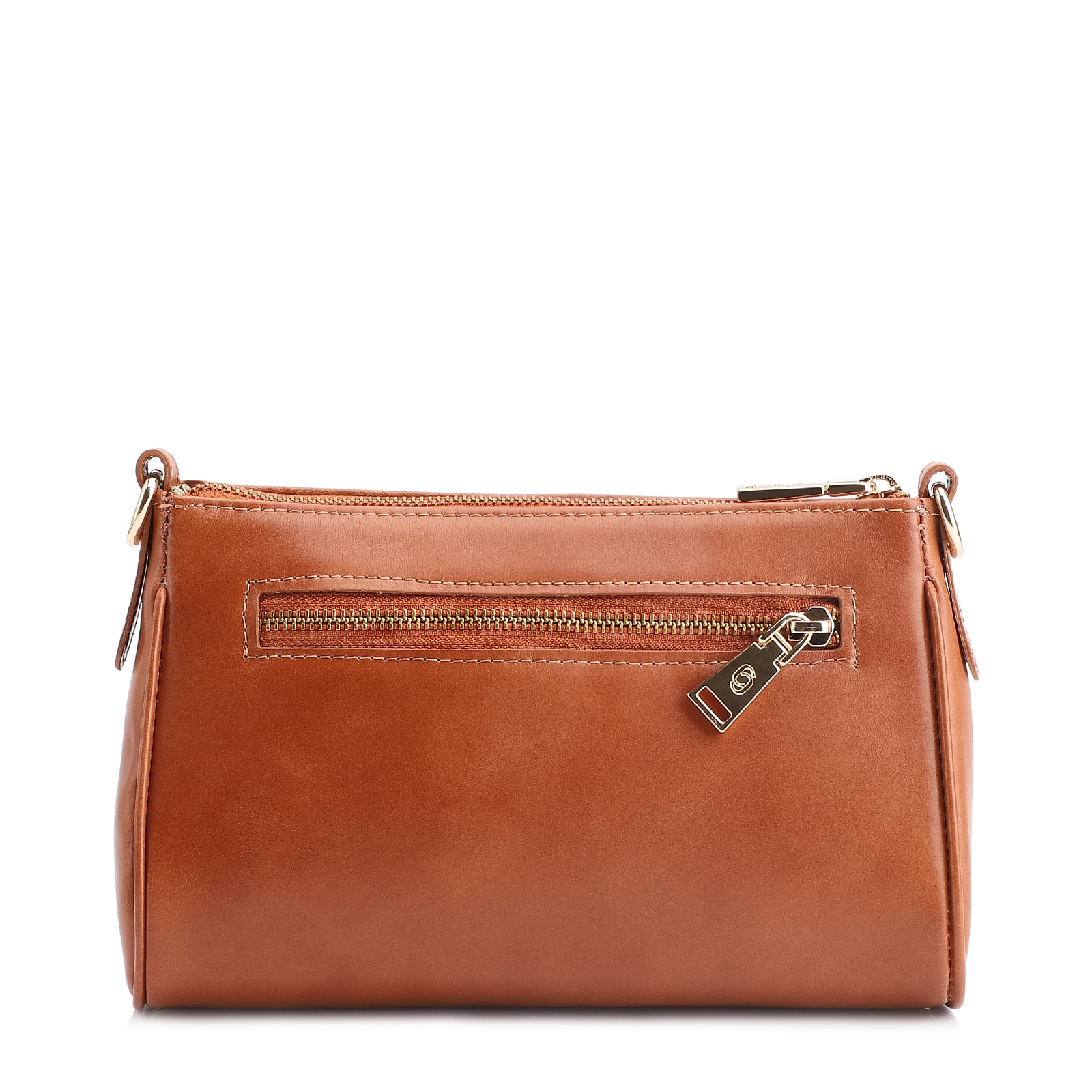 Bolsa Transversal Couro Marrom Claro
