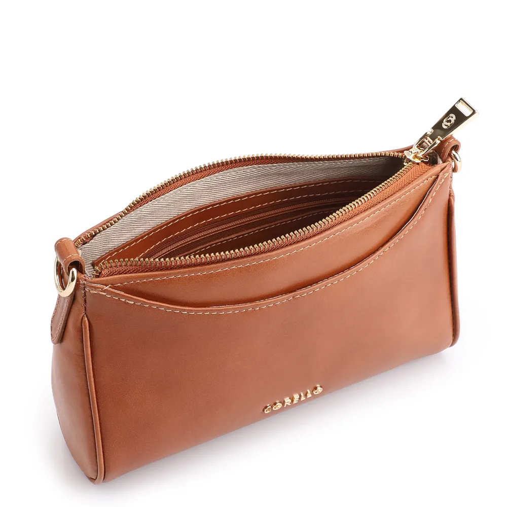 Bolsa Transversal Couro Marrom Claro - imagem 4