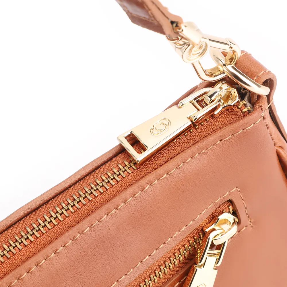 Bolsa Transversal Couro Marrom Claro - imagem 5