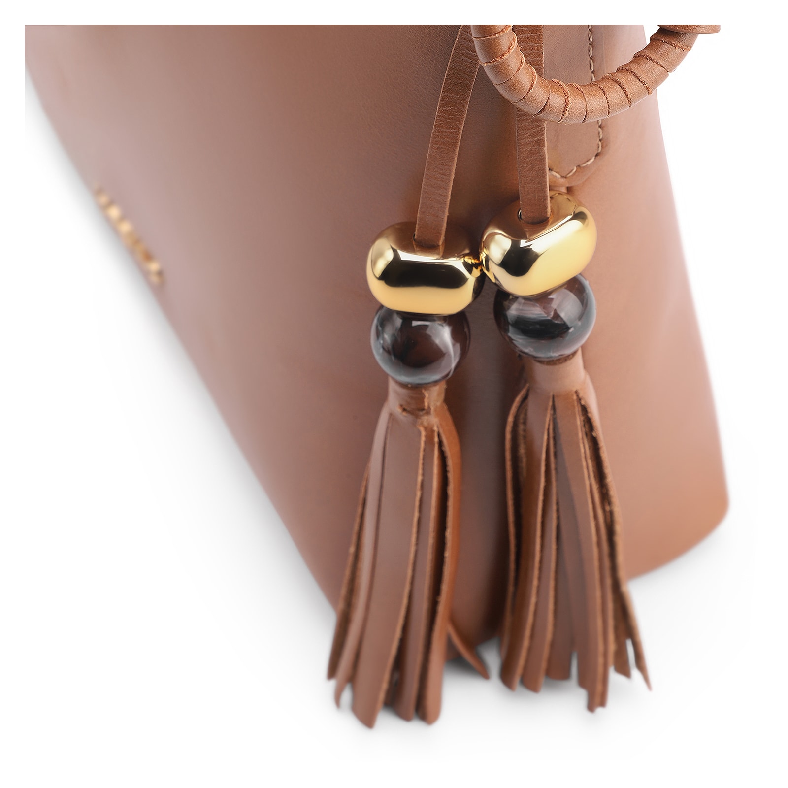 Bolsa Transversal Couro Marrom Claro