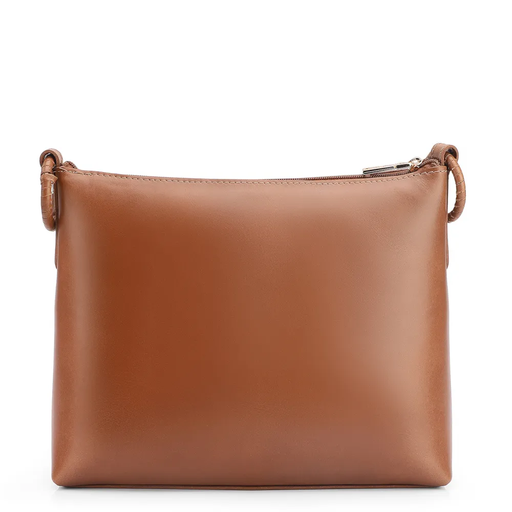 Bolsa Transversal Couro Marrom Claro - imagem 3