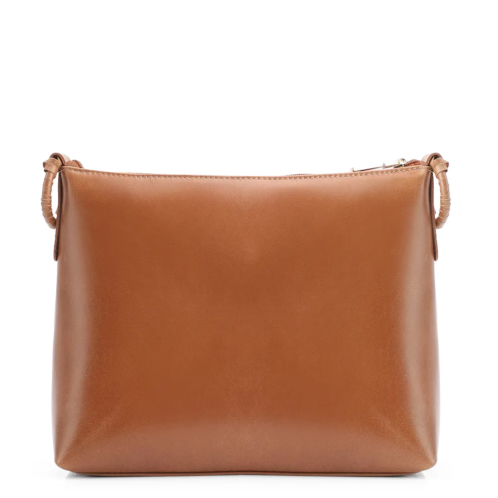 Bolsa Transversal Couro Marrom Claro - imagem 3