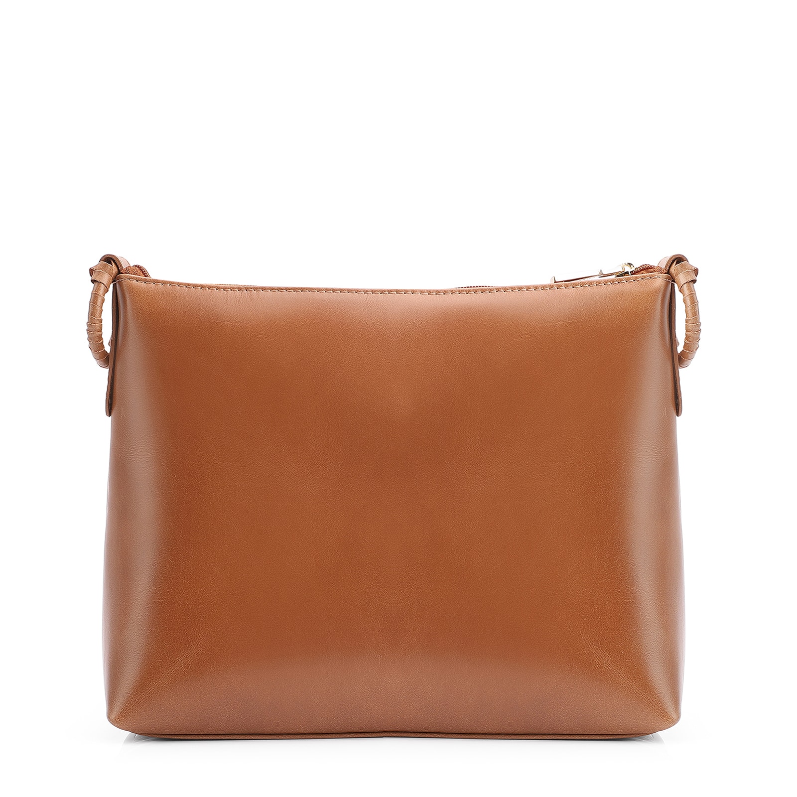 Bolsa Transversal Couro Marrom Claro