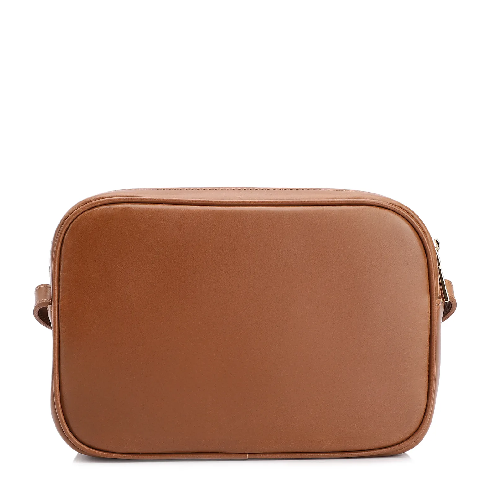 Bolsa Transversal Couro Marrom Claro