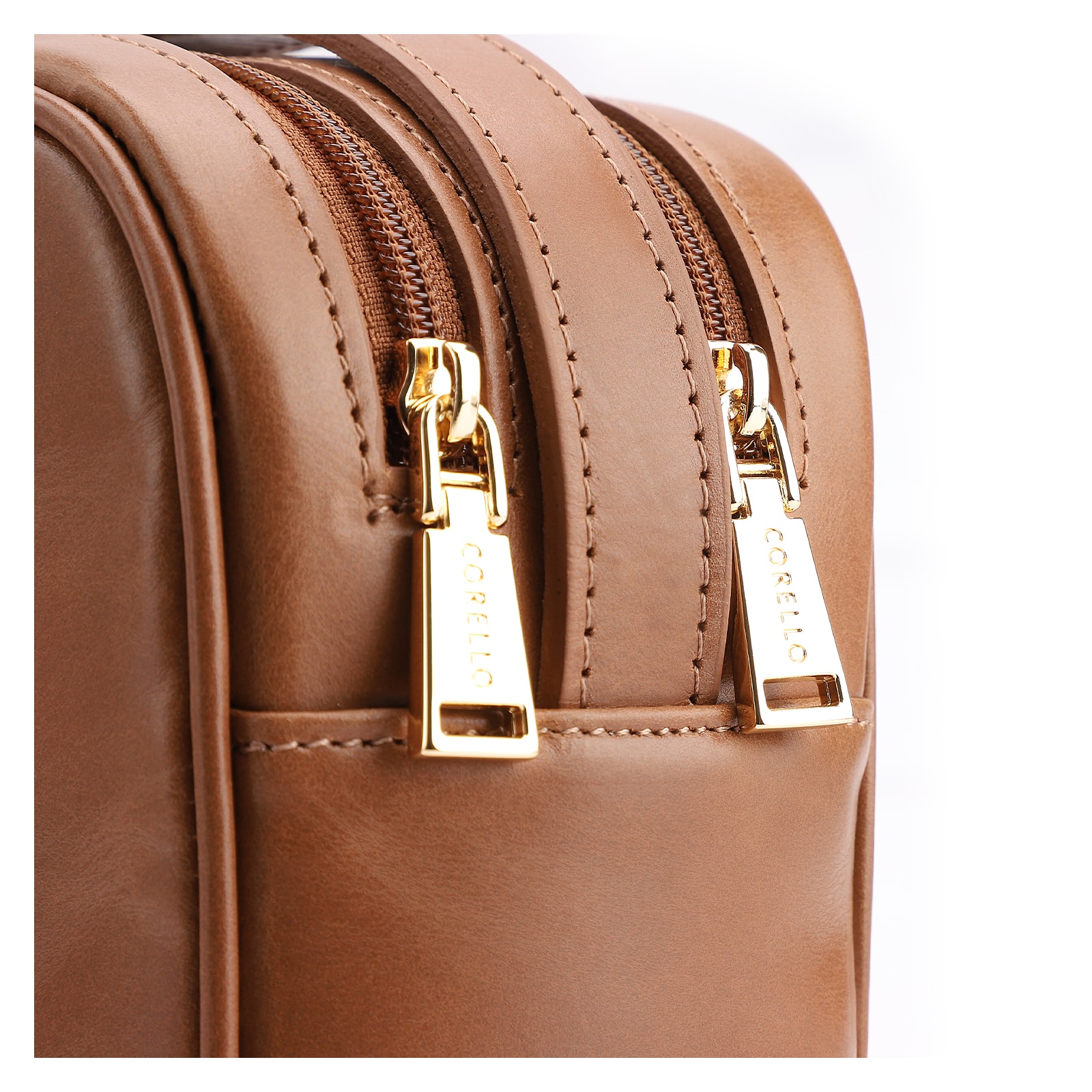 Bolsa Transversal Couro Marrom Claro