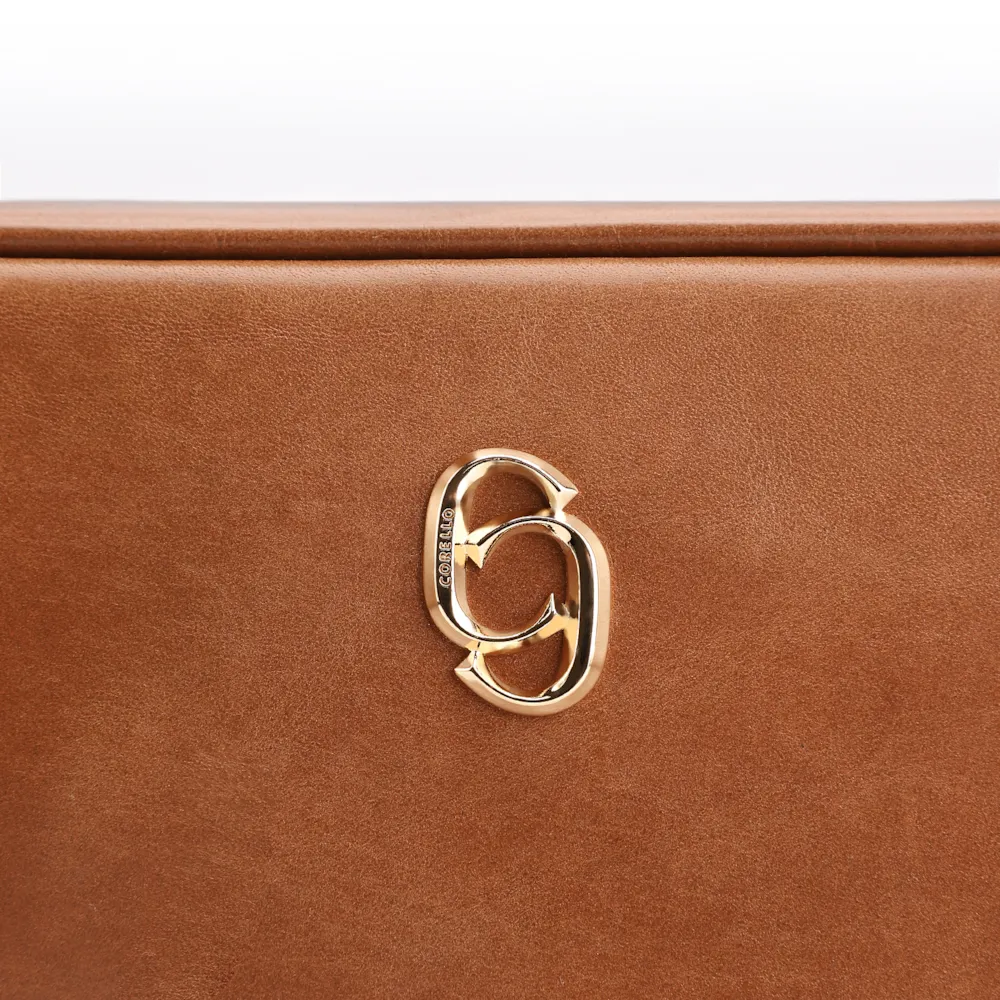 Bolsa Transversal Couro Marrom Claro - imagem 7