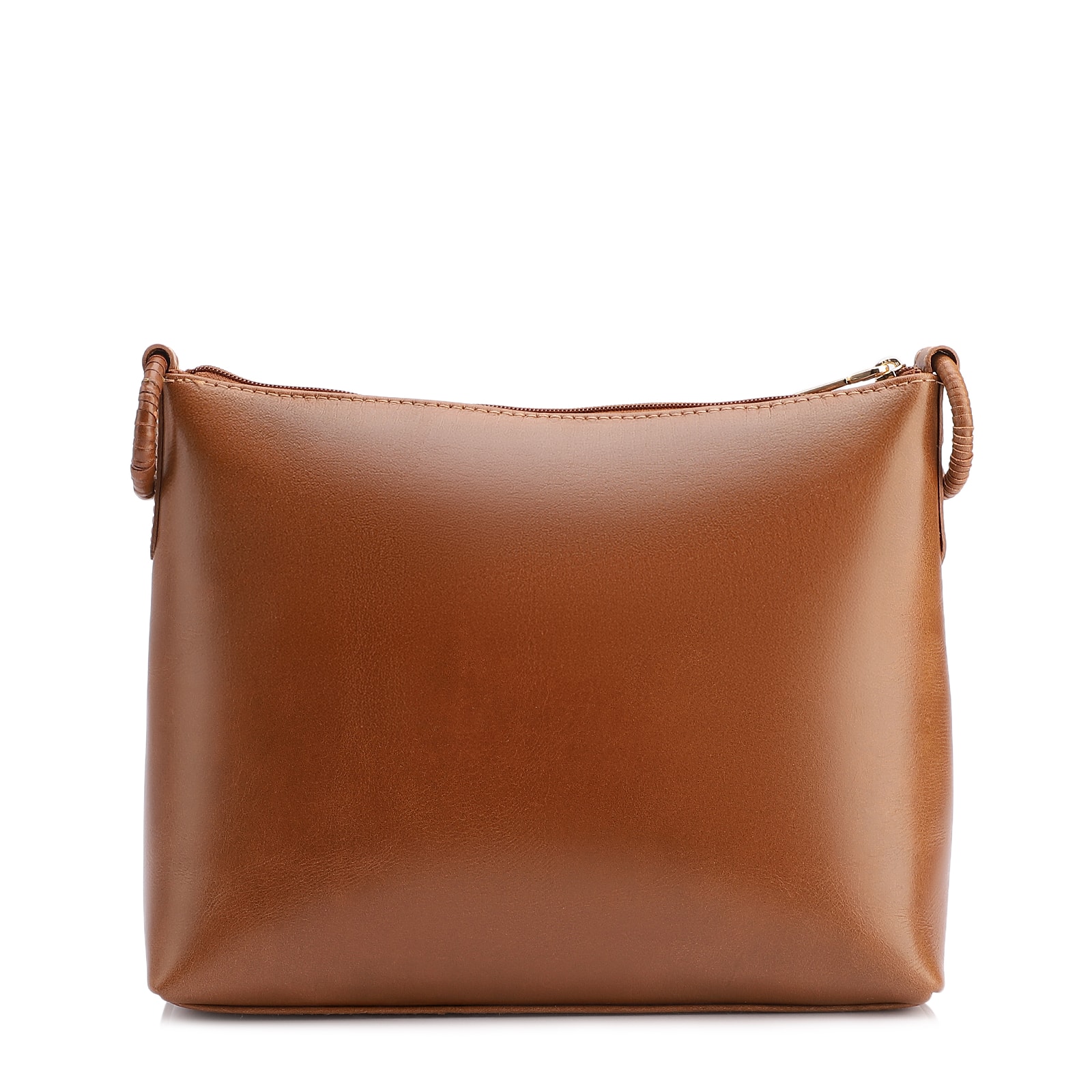 Bolsa Transversal Couro Marrom Claro