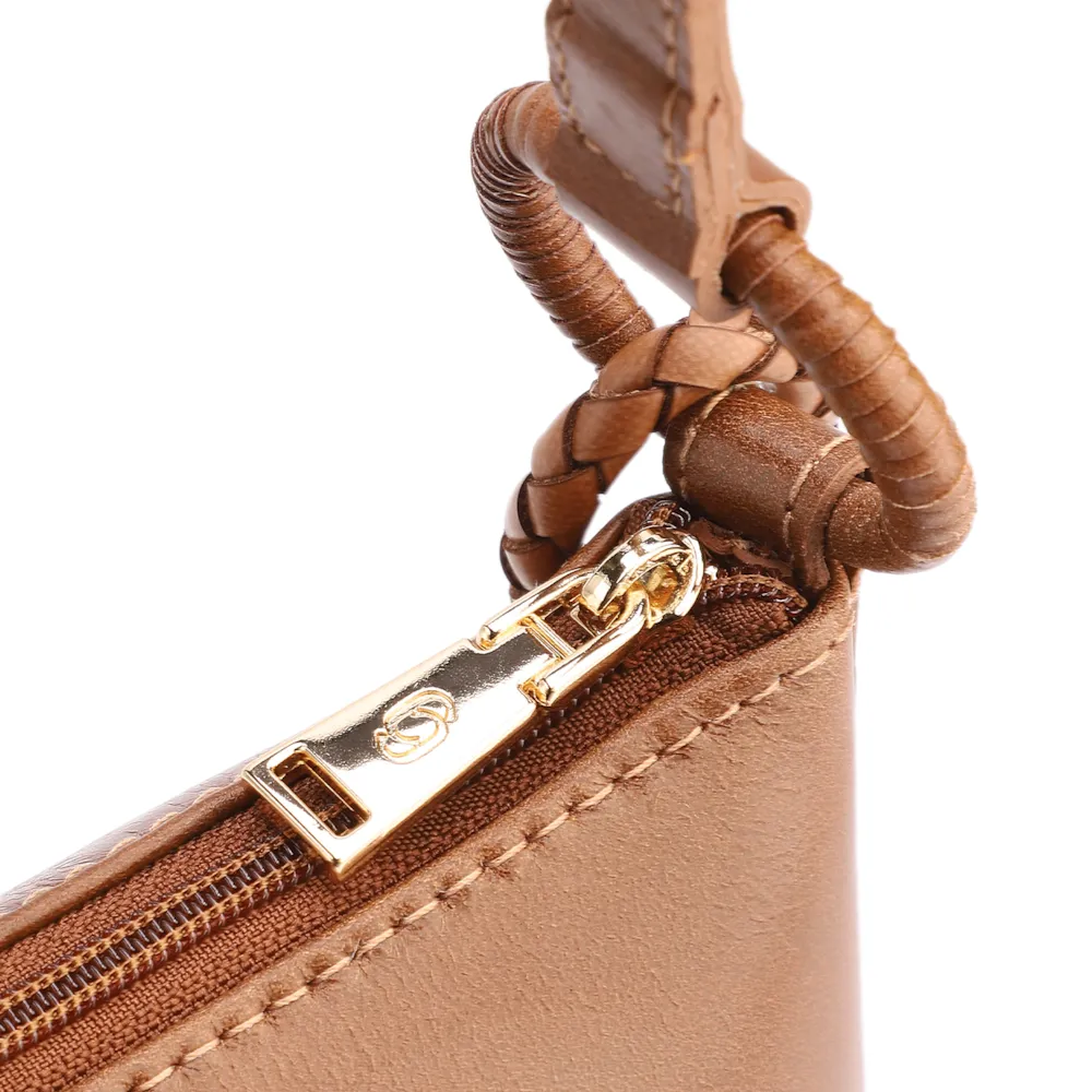 Bolsa Transversal Couro Marrom Claro - imagem 5