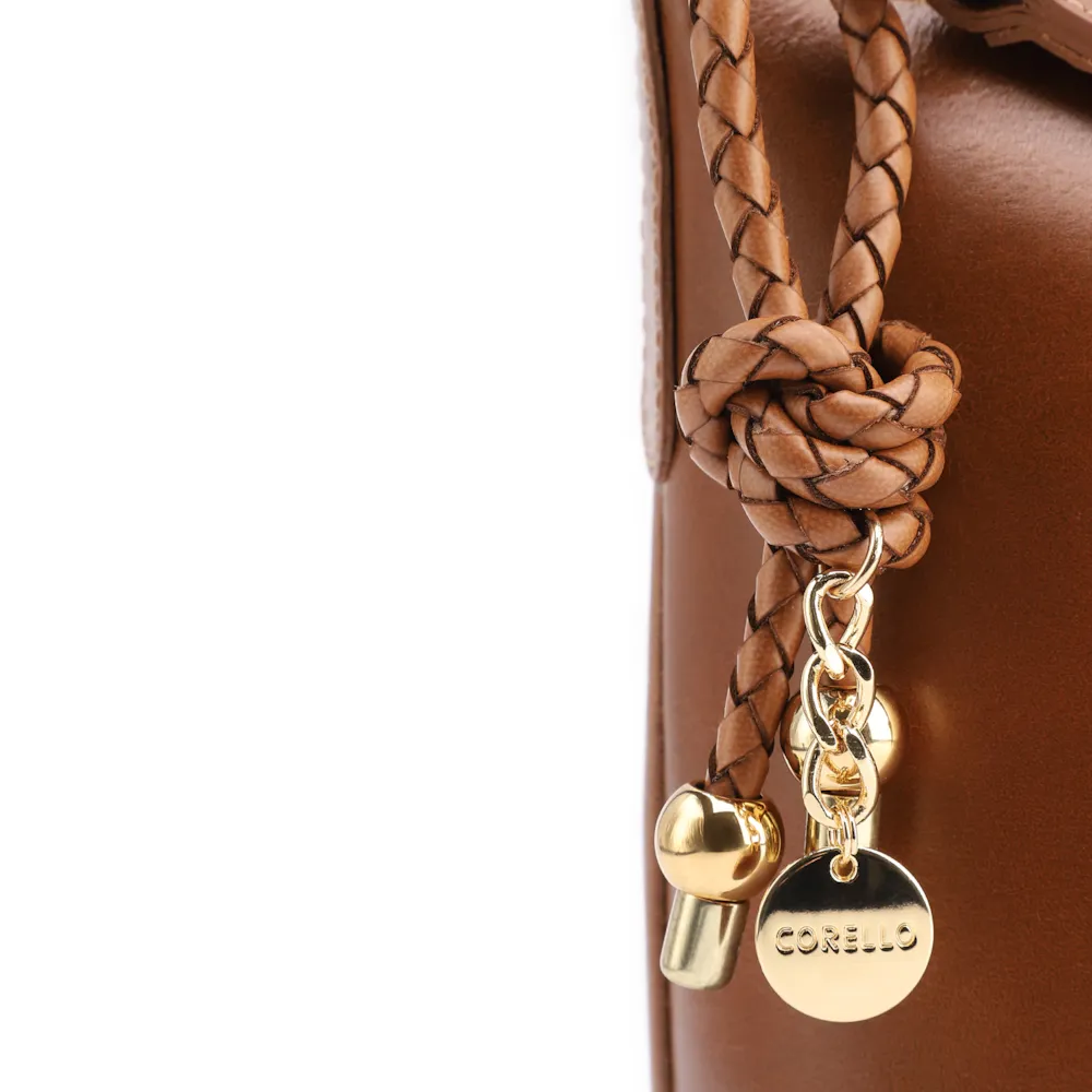  Bolsa Transversal Couro Marrom Claro - imagem 7