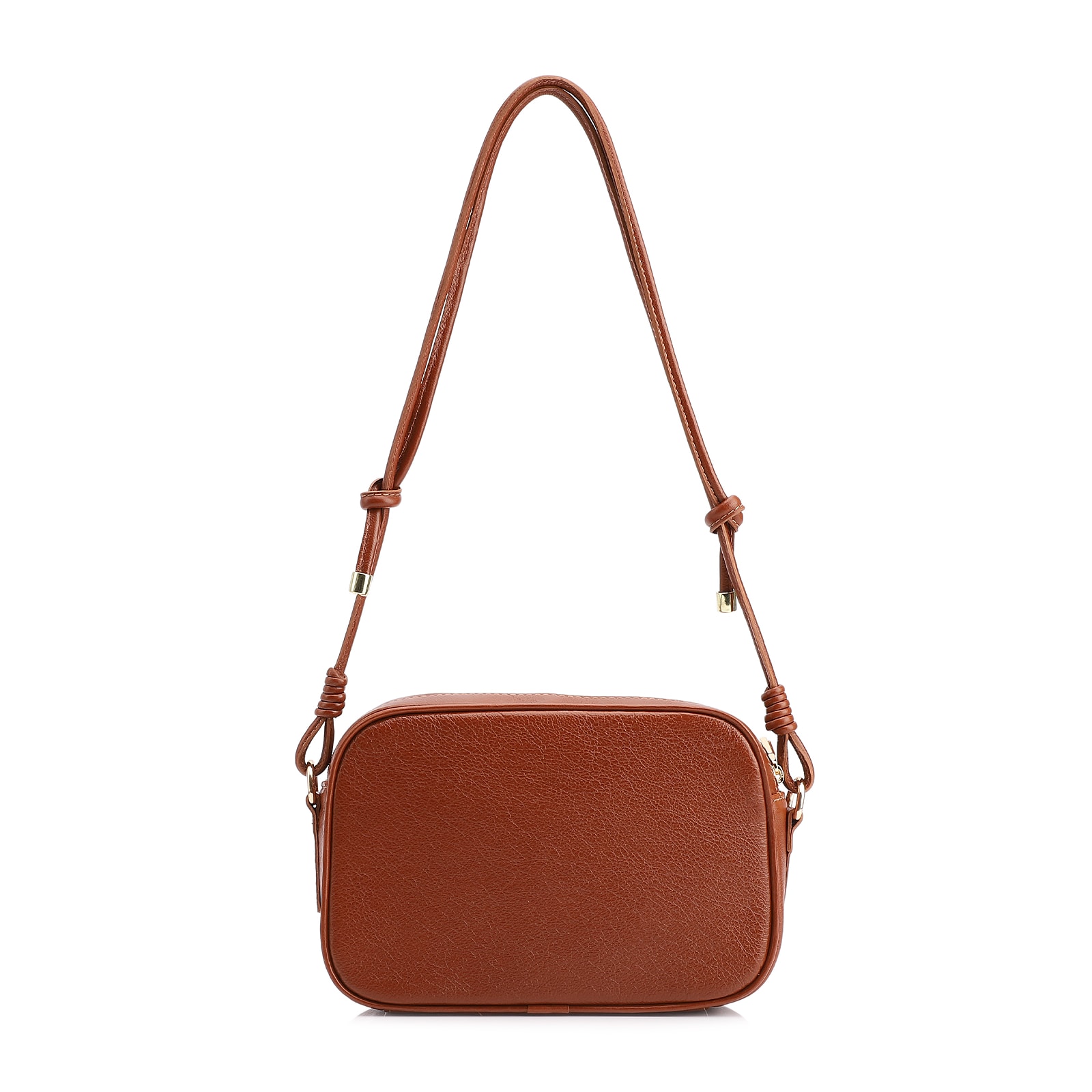 Bolsa Transversal Couro Marrom Claro