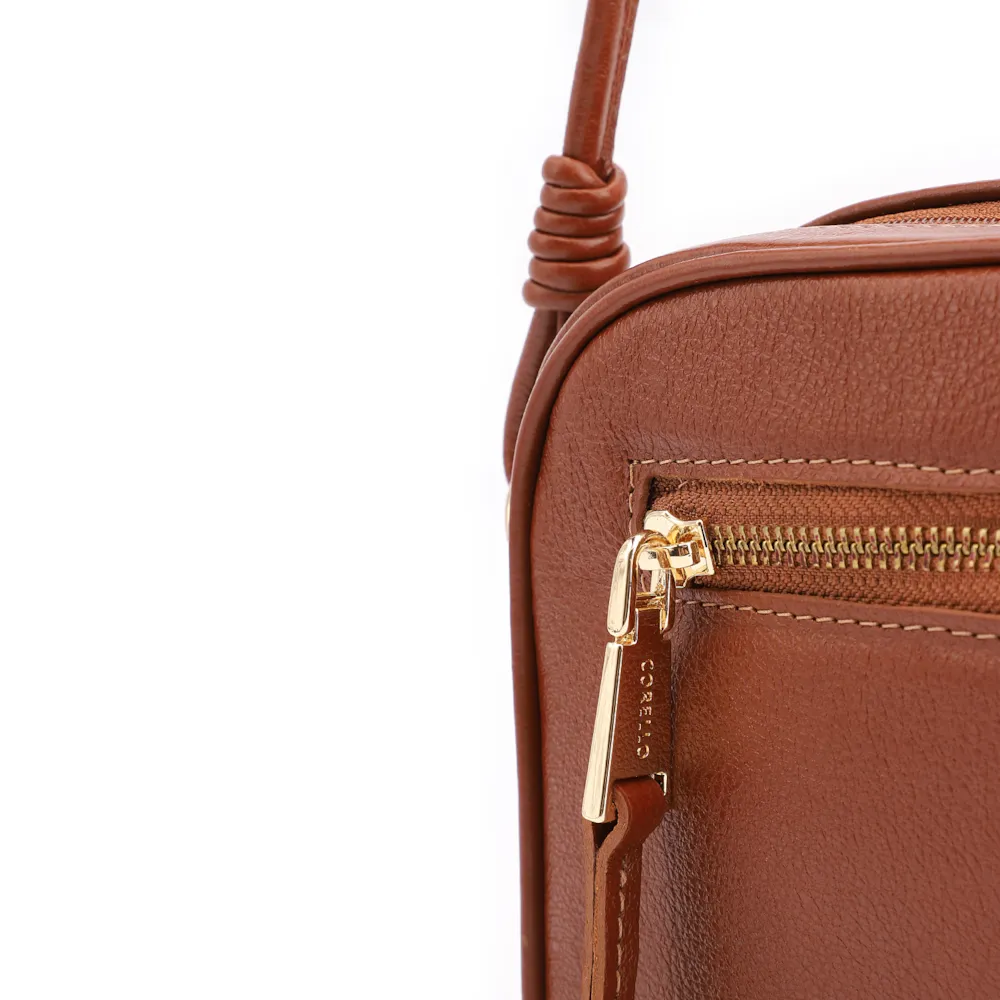 Bolsa Transversal Couro Marrom Claro - imagem 7