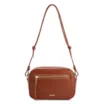 Bolsa Transversal Couro Marrom Claro - imagem 1
