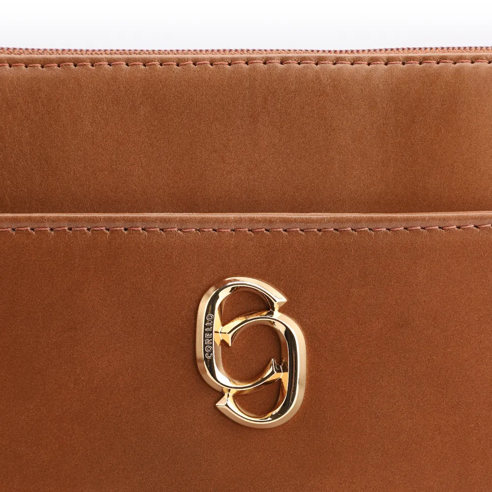 Bolsa Transversal Couro Marrom Claro - imagem 6