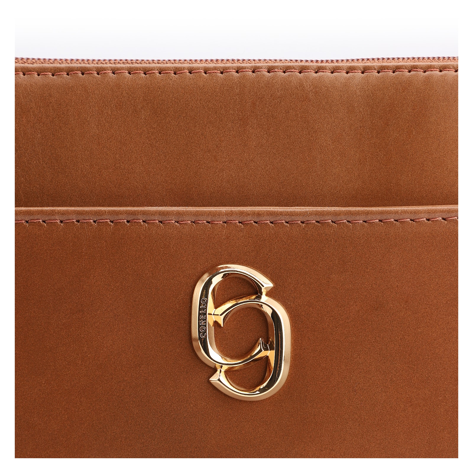 Bolsa Transversal Couro Marrom Claro