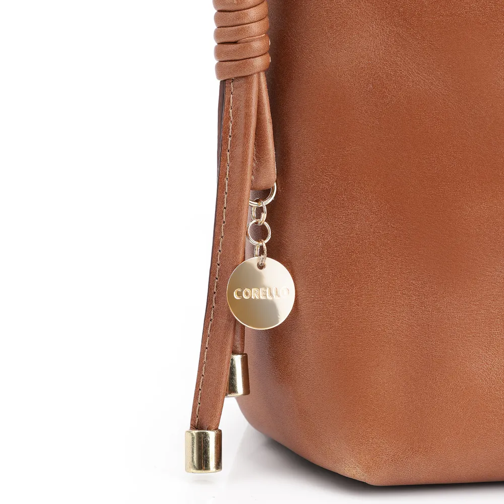 Bolsa Transversal Couro Marrom Claro - imagem 8