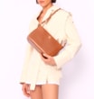 Bolsa Transversal Couro Marrom Claro - imagem 13