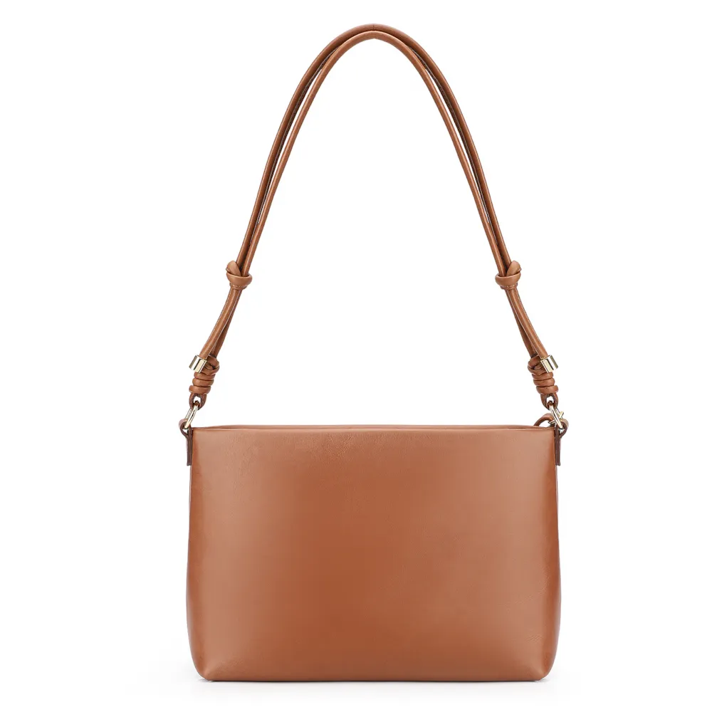 Bolsa Transversal Couro Marrom Claro - imagem 6