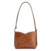 Bolsa Transversal Couro Marrom Claro - imagem 1