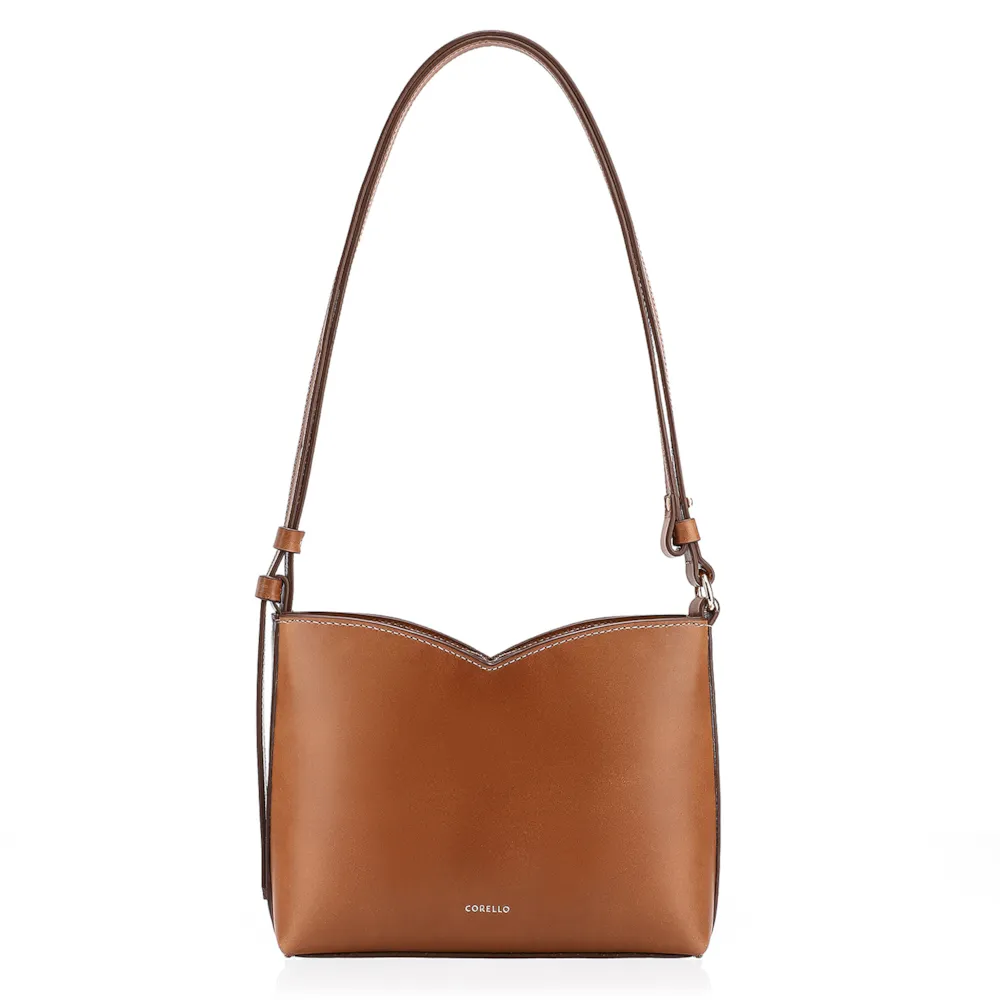 Bolsa Transversal Couro Marrom Claro - imagem 4
