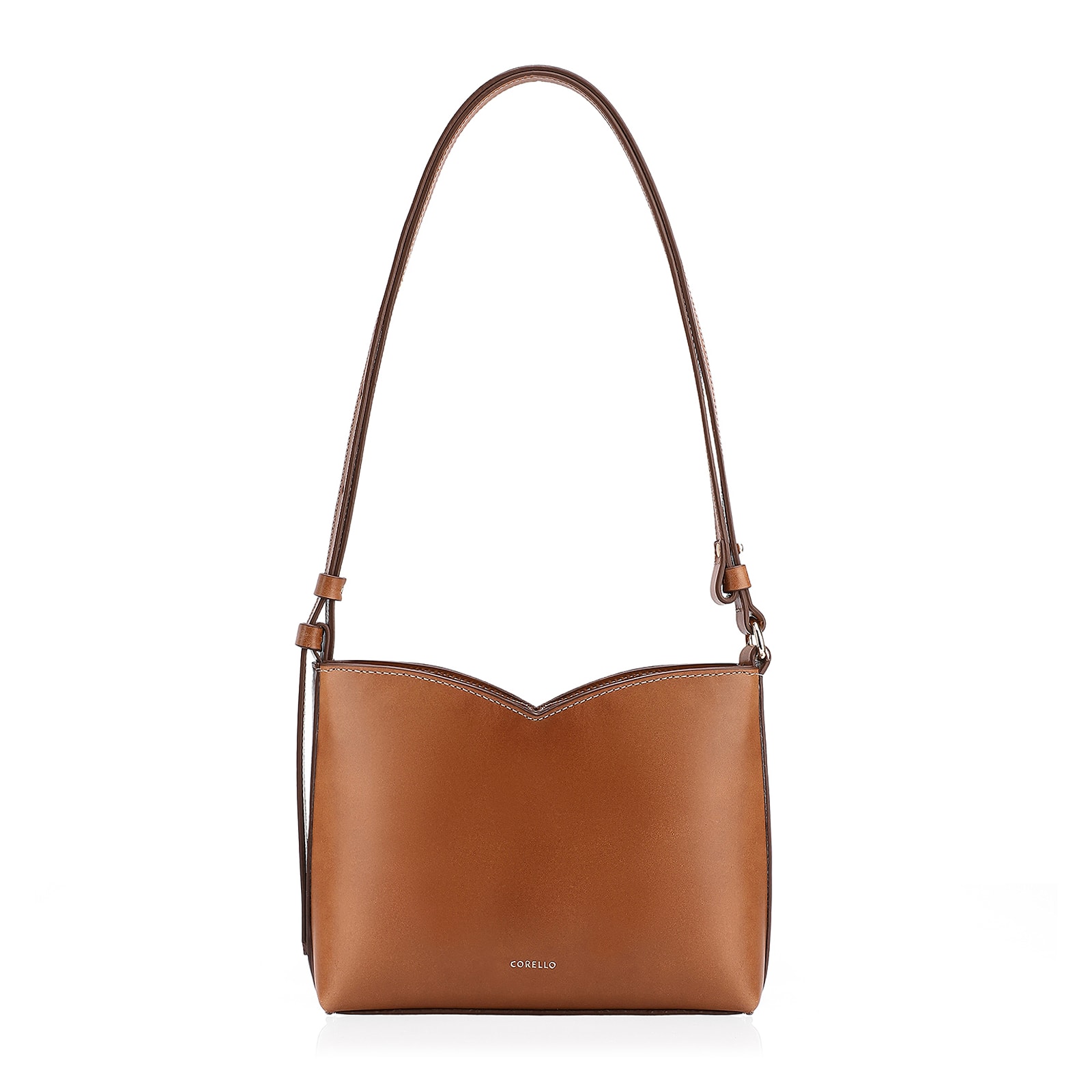 Bolsa Transversal Couro Marrom Claro
