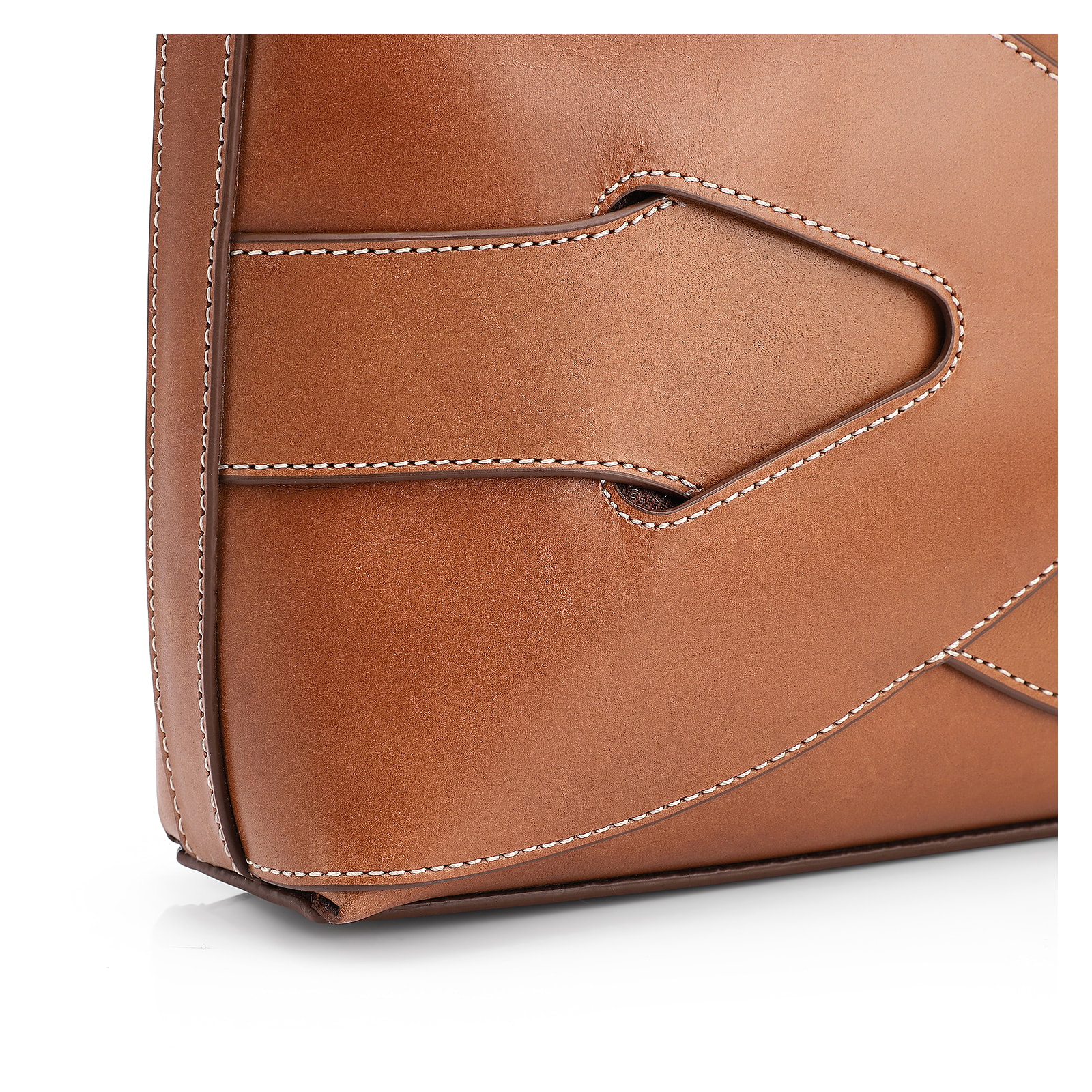 Bolsa Transversal Couro Marrom Claro