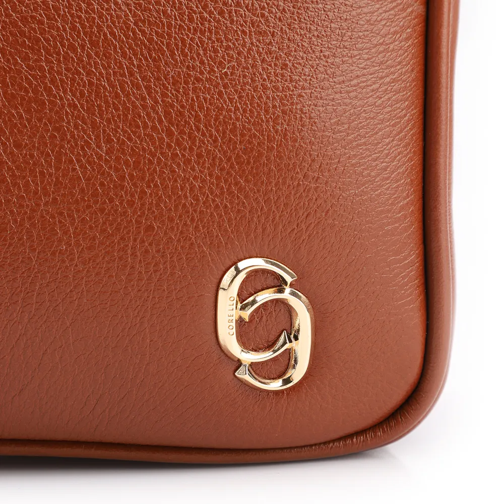 Bolsa Transversal Couro Marrom Claro - imagem 6