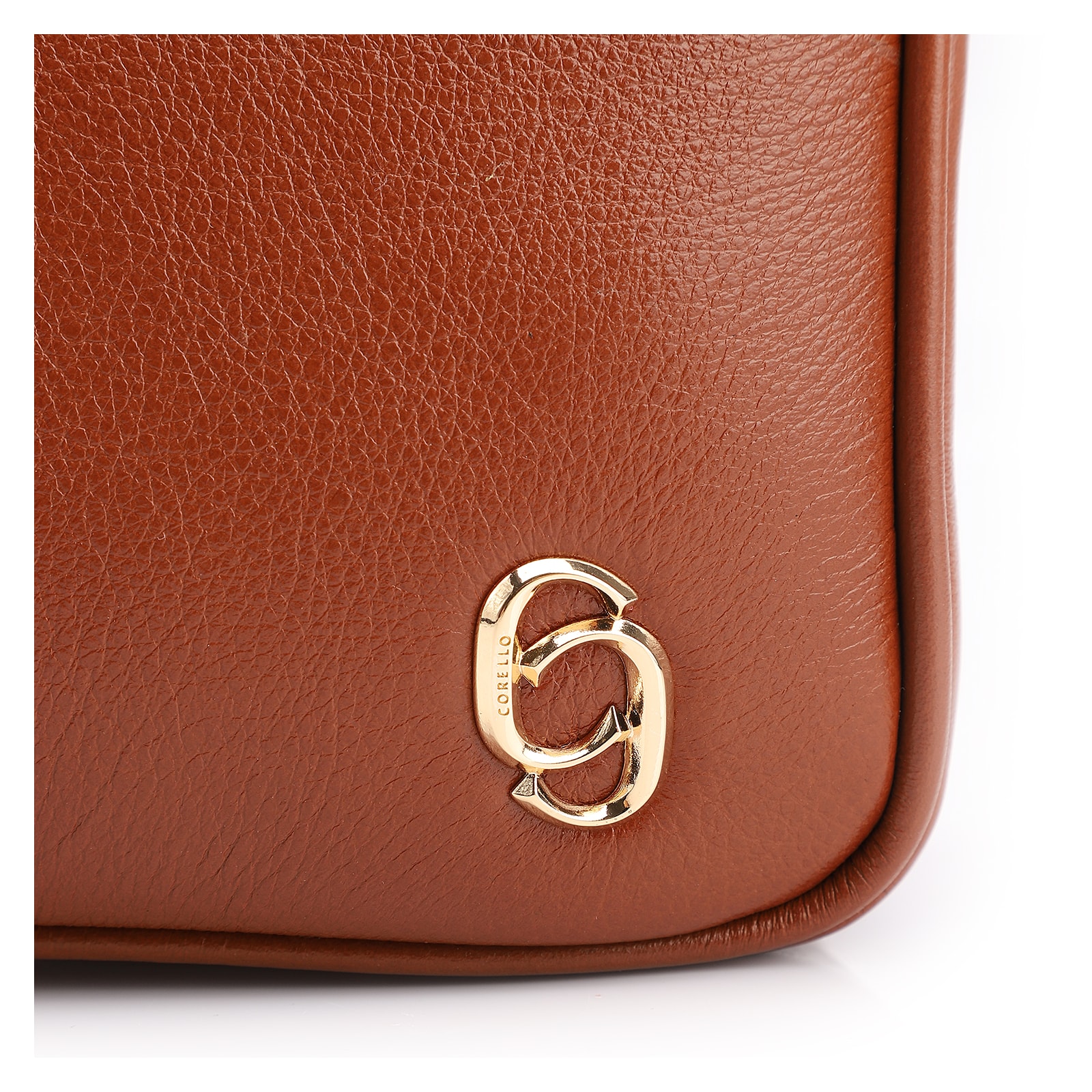 Bolsa Transversal Couro Marrom Claro
