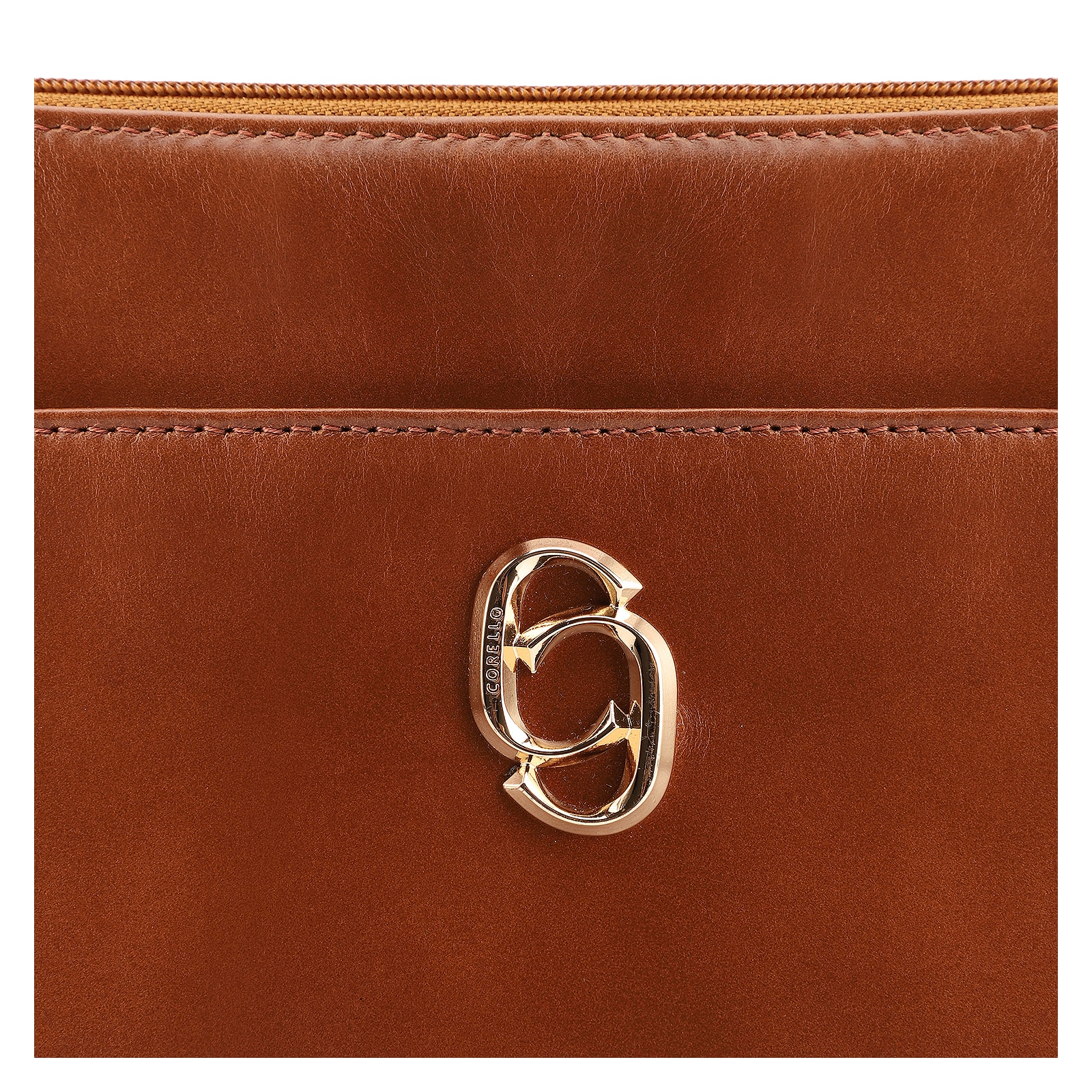 Bolsa Transversal Couro Marrom Claro