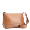 Bolsa Transversal Couro Marrom Claro/Alça Alt Tramado Marrom Claro - imagem 3
