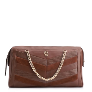 Couro Marrom/Couro Nobuck Marrom/Lezard Marrom