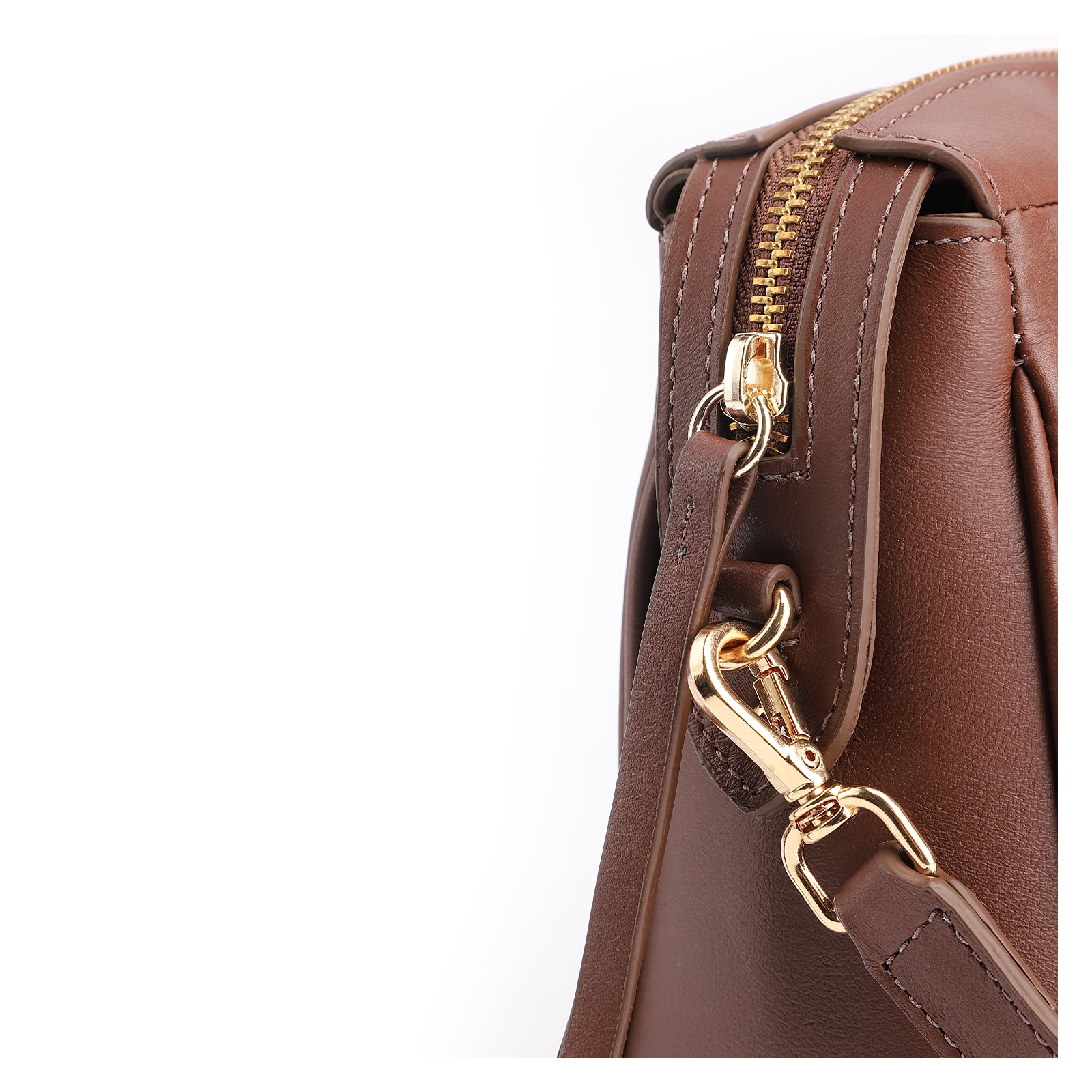 Bolsa Transversal Couro Marrom/Couro Nobuck Marrom/Lezard Marrom