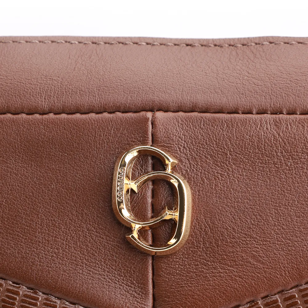 Bolsa Transversal Couro Marrom/Couro Nobuck Marrom/Lezard Marrom - imagem 7
